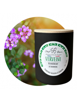 Bougie artisanale parfumée à la Verveine, made in Provence