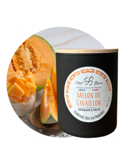 Bougie artisanale parfumée au Melon de Cavaillon, made in Provence