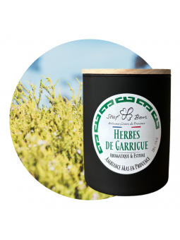 Bougie artisanale parfumée aux Herbes de Garrigue, made in Provence