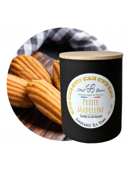 Bougie artisanale parfumée à la petite madeleine, made in Provence