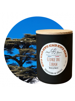 Bougie artisanale parfumée Cèdre du Liban, made in Provence
