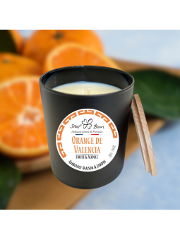 Bougie artisanale parfumée Orange de Valencia, made in Provence