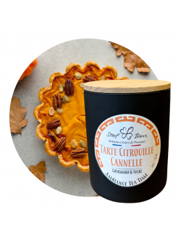 Bougie artisanale parfumée à la Tarte Citrouille Cannelle, made in Provence