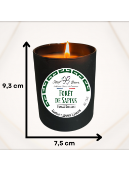 Bougie artisanale parfumée à la Forêt de Sapins, made in Provence