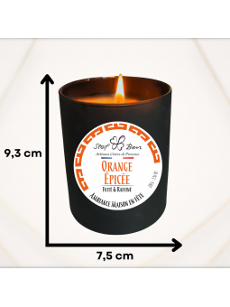 Bougie artisanale parfumée Orange Epicé, made in Provence