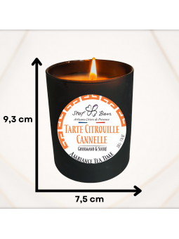 Bougie artisanale parfumée à la Tarte Citrouille Cannelle, made in Provence