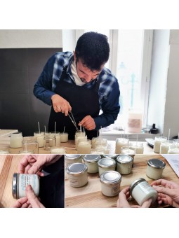 Fabrication artisanale made in Provence. Atelier de création de cire et de bougies parfumées.